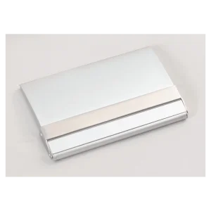 2 1/2" x 3 3/4" Matte Silver Business Card Case