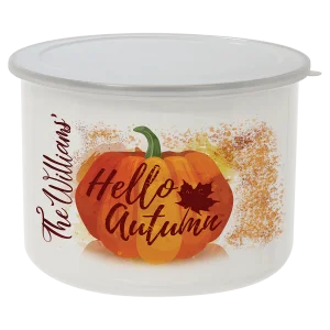 27 oz. Tall Enamel Container with Flexible Plastic Lid