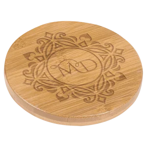 3 1/2" Round Bamboo Coaster