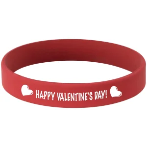 3 3/4" Red/White Custom Engraved Bracelet