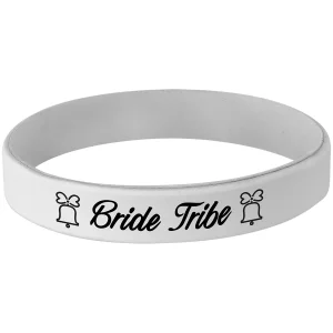 4 1/8" White/Black Custom Engraved Bracelet