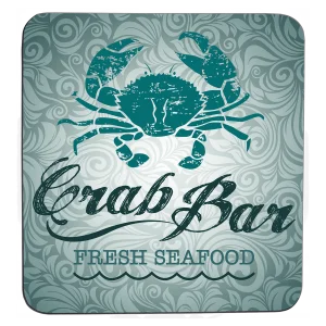 3 3/4" x 3 3/4" Custom Printed Flexible Square Coaster with Rubber Backing