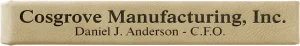6 1/2" x 1" Light Brown Engraved Faux Leather Single Pen Case