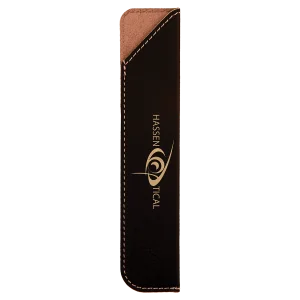 6 1/4" Black/Gold Engraved Faux Leather Pen Sleeve