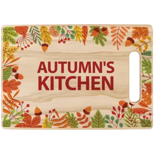 11 1/4" x 7 1/2" Custom Printed Rectangle Wood Cutting Board