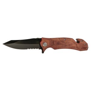 Bison River 4 1/2" Wood Rescue Knife - Open view