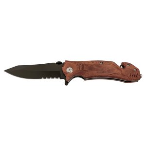 Bison River 4 1/2" Wood Rescue Knife - Open 2 view
