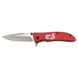 Bison River 4 1/4" Red Everyday Carry Knife - Open view
