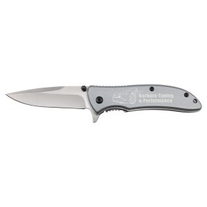 Bison River 4 1/4" Gray Everyday Carry Knife - Open view