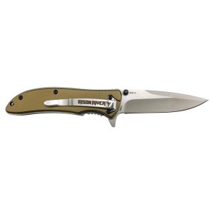 Bison River 4 1/4" Flat Dark Earth Everyday Carry Knife - Open 2 view