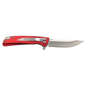 Bison River 4" Red Everyday Carry Knife with Ball Bearing Open Mechanism - Open 2 view