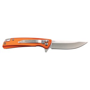 Bison River 4" Orange Everyday Carry Knife with Ball Bearing Open Mechanism - Open 2 view