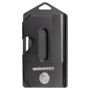 Bison River 2" Black Everyday Carry Knife - Back view