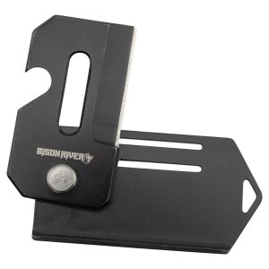Bison River 2" Black Everyday Carry Knife - Open 2 view