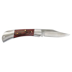 Bison River 3 1/2" Wood Folding Knife - Open 2 view