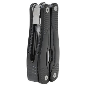 Bison River 4" Black 13 Function Multi Tool with Nylon Sheath - Side view