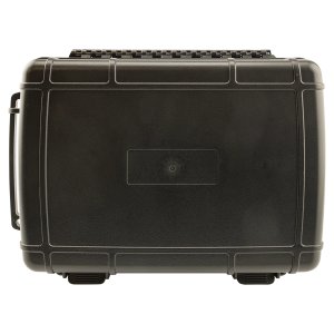 Travel Cigar Case - Engraved Faux Leather, Creekside Collection, Dark Brown - Back view