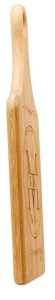 13 1/2" x 7" Bamboo Paddle Shape Cutting Board - Side view