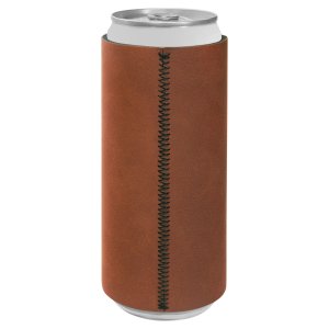 Rawhide Engraved Faux Leather Slim Beverage Holder - Back view