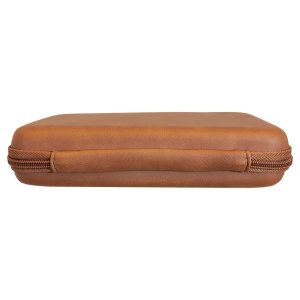 8 1/2" x 6" x 1 3/4" Rawhide Leatherette Cord Case - Back view