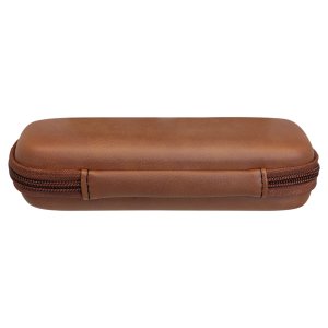 7" x 2 1/2" x 1 3/4" Rawhide Leatherette Smoke Case - Back view