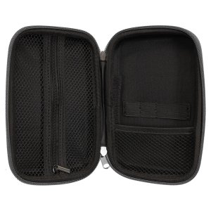 7" x 4" x 2 1/2" Gray Smoke Case - Open view