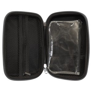 7" x 4" x 2 1/2" Gray Smoke Case - Open 2 view