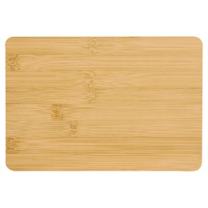 9" x 6" Bamboo Cutting Board with Drip Ring - Back view