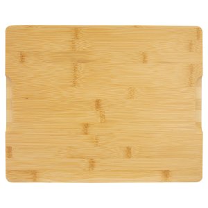 13 3/4" x 11" Bamboo Cutting Board with Drip Ring - Back view