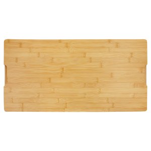 23 3/4" x 12" Bamboo Cutting Board with Drip Ring - Back view