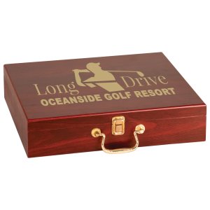 Rosewood Finish Executive Golf Set - Closed view