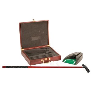 Rosewood Finish Executive Golf Set - Open view