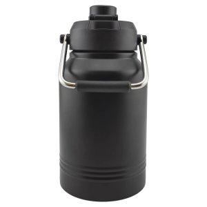 Polar Camel 64 oz. Black Vacuum Insulated Jug with Chug Lid and Easy-Carry Handle - Back view