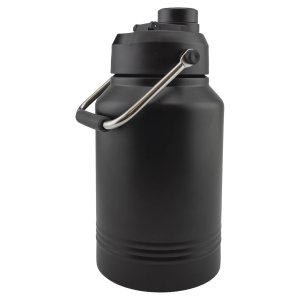 Polar Camel 64 oz. Black Vacuum Insulated Jug with Chug Lid and Easy-Carry Handle - Side 2 view