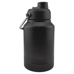 Polar Camel 64 oz. Black Vacuum Insulated Jug with Chug Lid and Easy-Carry Handle - Side 3 view