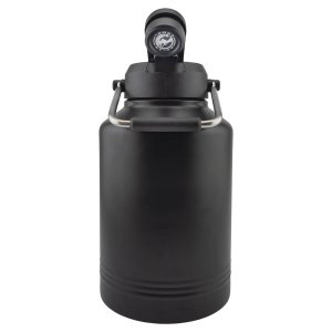 Polar Camel 128 oz. Black Vacuum Insulated Jug with Chug Lid and Easy-Carry Handle - Open view