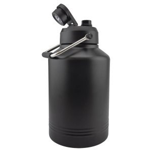 Polar Camel 128 oz. Black Vacuum Insulated Jug with Chug Lid and Easy-Carry Handle - Open 3 view