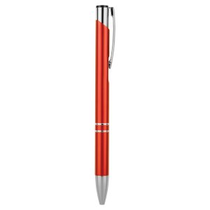 Red with Silver Trim Custom Engraved Pen - Angle view