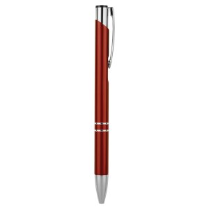 Burgundy with Silver Trim Custom Engraved Pen - Angle view