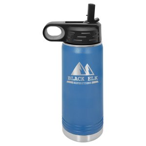 Polar Camel 20 oz. Royal Blue Water Bottle - Open view