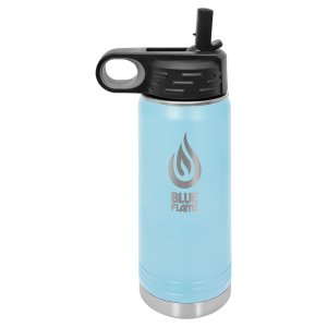 Polar Camel 20 oz. Light Blue  Water Bottle - Open view