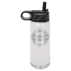 Polar Camel 20 oz. White Water Bottle - Open view