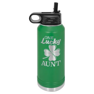 Polar Camel 32 oz. Green Water Bottle - Open view