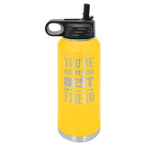 Polar Camel 32 oz. Yellow Water Bottle - Open view