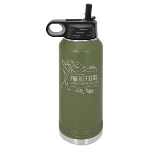 Polar Camel 32 oz. Olive Green Water Bottle - Open view