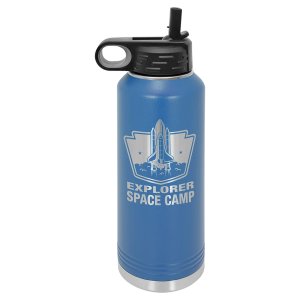 Polar Camel 40 oz. Royal Blue Water Bottle - Open view