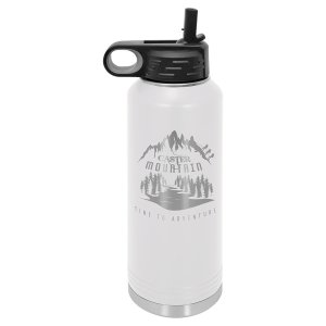 Polar Camel 40 oz. White Water Bottle - Open view
