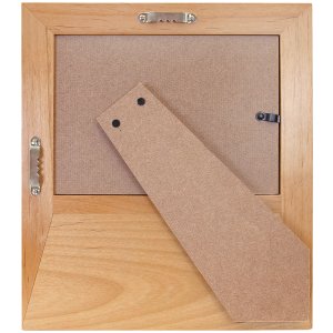 Genuine Red Alder 5" x 7" Picture Frame with 4 7/16" x 9 1/16" Engraving Area - Back view