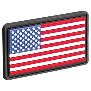 1 1/4" x 2" Red White and Blue American Flag PVC Patch with Kota Pro Adhesive - Angle view