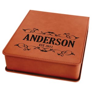 Rawhide Engraved Faux Leather 3-Piece Wine Tool Gift Set - Angle view
